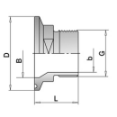 Clamp Anschluss DIN 3276 mit Außengewinde