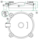 Domdeckel 540 RUND 300mm V2A  mit Kunstoffhandrädern