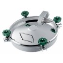 Domdeckel 541 RUND 380mm V4A  mit Kunststoffhandrädern