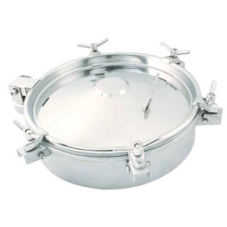 Domdeckel 541 RUND 380mm V4A  mit Edelstahlflügelmuttern