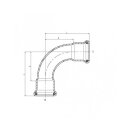 Pressfitting M-Kontur Edelstahl Bogen 90° Innen/Innen