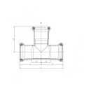 Pressfittings M-Kontur Edelstahl T- Stück