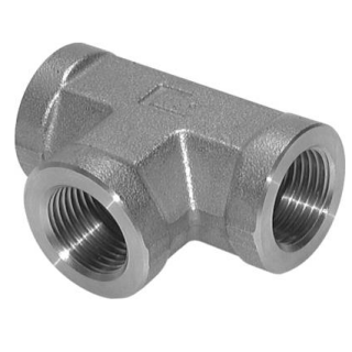 T- Stück mit G1/4" Innengewinde HD Edelstahl 1.4571  350 bar