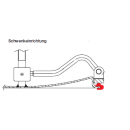 Ovaler Verschluss 340x440 mit Einschweißring und Schwenkeinrichtung