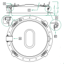 Domdeckel 940B.W RUND für Holzfässer Durchmesser 300mm V2A  Dichtung am Deckel