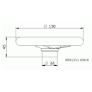 Handrad MEC/151 16x16 für Modell 210, 211, 212 und 213