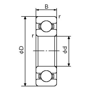 Rillenkugellager 6303 2RS - 17x47x14mm Für Industrie & Fahrzeuggetriebe