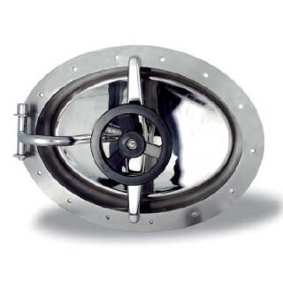 Türchen für Holzfass A24 430x260 V2A  für Einbau am Fassumfang