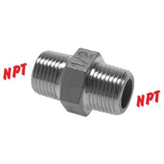 Reduzierdoppelnippel 3/8" NPT / 1/8" NPT  1.4408