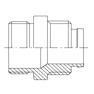 Einschraubgewindestutzen 32er Mainzer AG / 1/2" AG  1.4301