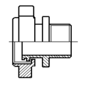 Einschraubkegelstutzen 32er Mainzer / 1/2" AG  1.4301