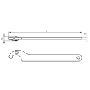 AMF Gelenk- Hakenschlüssel aus Edelstahl DN150- 230  Länge: 460mm  für Nutmutter DN100- DN150