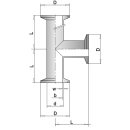 Clamp T- Stück ISO 2852 DN10 (34,0) 1.4404