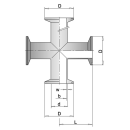 Clamp Kreuzstück ISO 2852 DN10 (34,0)  1.4404