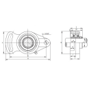 Flanschlagergehäuse UCFA 208 2- Loch schwenkbar...