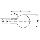 Edelstahl Sprühkopf dm 64mm, Anschluss R1", Halbspritzkreis unten 2,0 - 3,0m