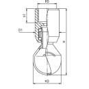 TANKO S30  Spritzwinkel 360°  Gewindeanschluss G 3/8" Innengewinde 1.4435