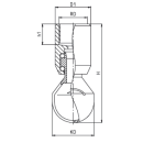 TANKO S20  Spritzwinkel 90° nach unten G 1/8"  1.4435