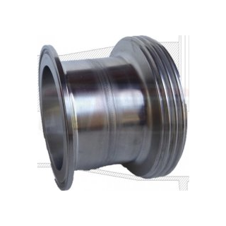 Adapter DIN 11851 AG DN80 auf Clamp DN32676 DN40  1.4404