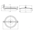 Domdeckel TV/500  schwenk- und drehbarer Deckel  dm 518mm