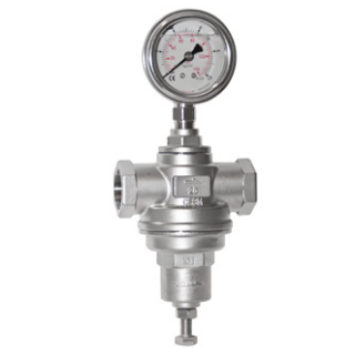 Druckminderventil aus Edelstahl V4A mit Muffenanschlüssen 1"  8-13 bar  NBR