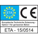 Edelstahlbetonschraube 10x80 mit Sechskantkopf V4A  50...