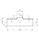 Edelstahl T- Stück reduziert kurz 50/40  1.4301  REIHE 1