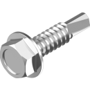 Edelstahl Sechskantbohrschraube mit Blechgewinde DIN 7504...