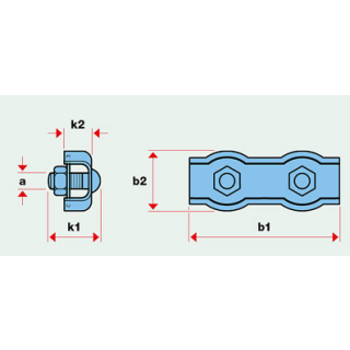 Seilklemme DUPLEX 3mm  Edelstahl