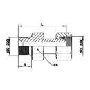 Drehbarer Adapter AG/IG 1/4" x 1/4" zylindrisch...