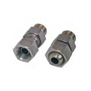 Drehbarer Adapter AG/IG 3/8" x 3/8" zylindrisch mit Dichtkonus  1.4404