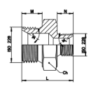 Sechskantdoppelnippel REDUZIERT 1 1/2" zylindrisch /...