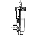 Sicherheitsventil Außengewinde/Außengewinde 1/2"  1.4404