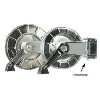 Schlauchaufroller aus Edelstahl schwenkbar  für 10- 20m 3/8" Schlauch