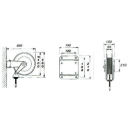 Schlauchaufroller aus Edelstahl schwenkbar  für 10- 20m 3/8" Schlauch