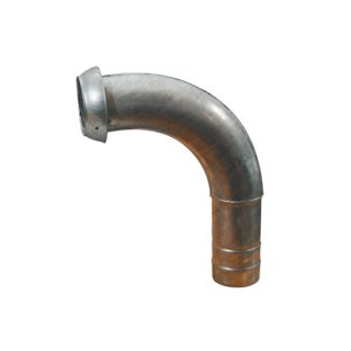 PERROT Rohrbogen 90° Kugel 133 auf Tülle 125mm  verzinkt