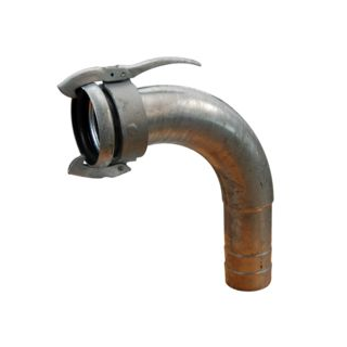 PERROT Rohrbogen 90° Becher 159 auf Tülle 150mm verzinkt  inkl. O-Ring mit Tülle