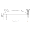 Druckdomdeckel 1/-1 bar NW600  mit EG- Einzelprüfung, 150° C, Silikon, Kragenhöhe 140mm