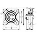 4- Loch Kunststoff-Flanschlager Typ TUCF