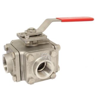 Edelstahl 3- Wege Kugelhahn mit Innengewinde T- Form ATEX