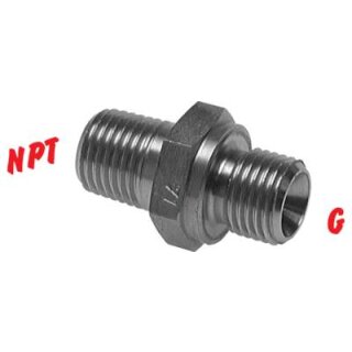 Übergang G 1/8" AG auf NPT 1/8" AG  1.4571