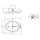 Ovales Tanktürchen Modell 200/R LxB 540x440 nach innen und außen öffnend