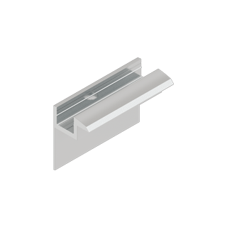 SOLAR Endklemme Modulhöhe 40mm AluF25 L=70mm A=30mm  50 Stück