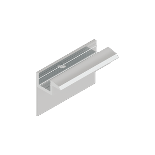 SOLAR Endklemme Modulhöhe 45mm AluF25 L=70mm A=30mm  50 Stück