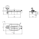 Eckiges Tanktürchen Modell Z/175 LxB 300x165