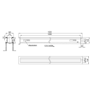 Edelstahl Kastenrinne SLIM verstärkt 1000mm  1.4301