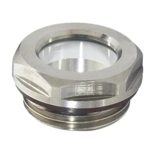 Schraubschauglas 1 1/4" 1.4305 Borosilikatglas  max. 100° C