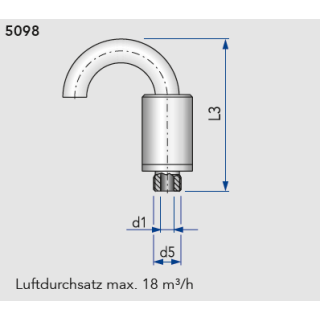 Entlüftungs- Kugelventil mit 1/2" Außengewinde  1.4404