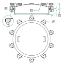 Domdeckel 1050 RUND 800mm V2A mit...