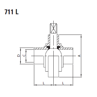 Scheibenventil TASSALINI 711L Schweiß/ Schweiß DN125 1.4301 Silikon